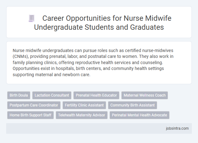 Career Opportunities for Nurse Midwife Undergraduate Students and Graduates