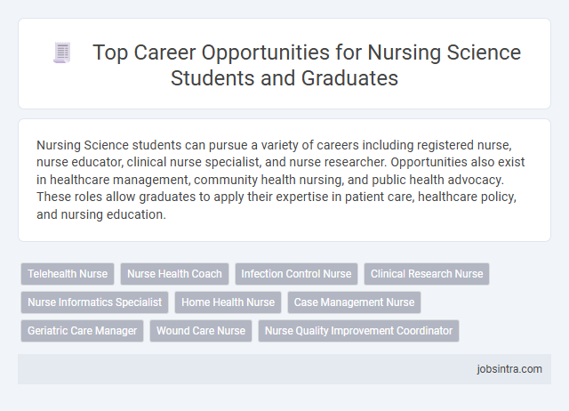 Top Career Opportunities for Nursing Science Students and Graduates