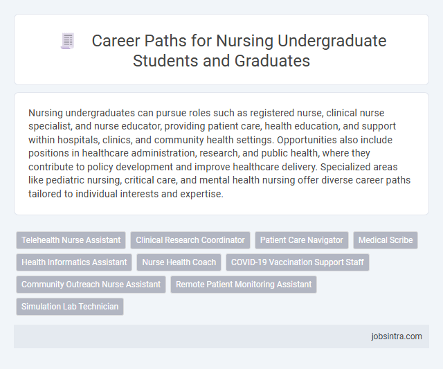 Career Paths for Nursing Undergraduate Students and Graduates
