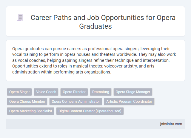Career Paths and Job Opportunities for Opera Graduates