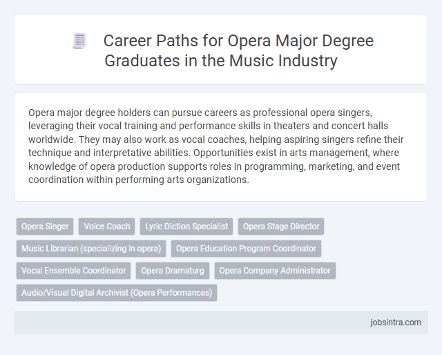 Career Paths for Opera Major Degree Graduates in the Music Industry