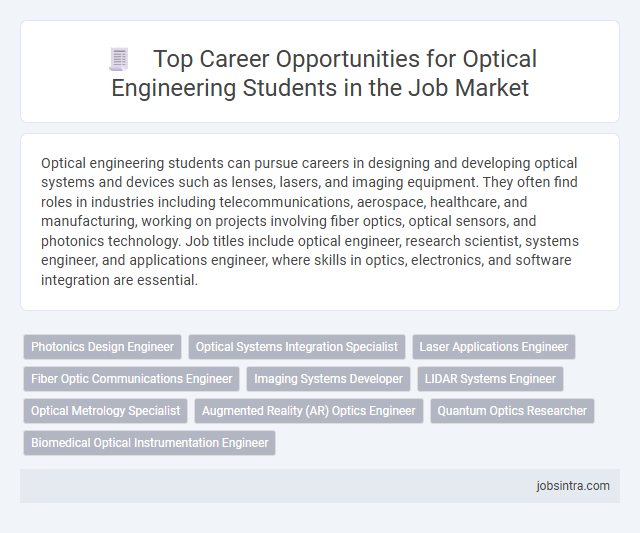 Top Career Opportunities for Optical Engineering Students in the Job Market