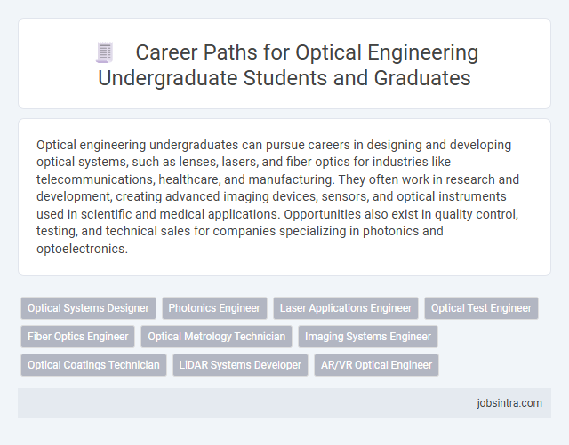 Career Paths for Optical Engineering Undergraduate Students and Graduates