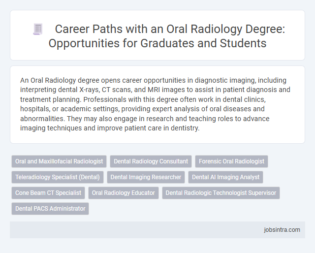 Career Paths with an Oral Radiology Degree: Opportunities for Graduates and Students
