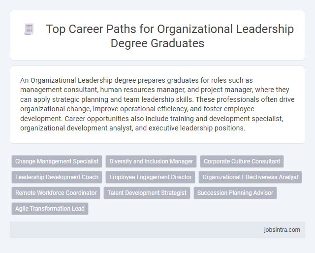 Top Career Paths for Organizational Leadership Degree Graduates