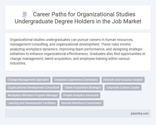 Career Paths for Organizational Studies Undergraduate Degree Holders in the Job Market