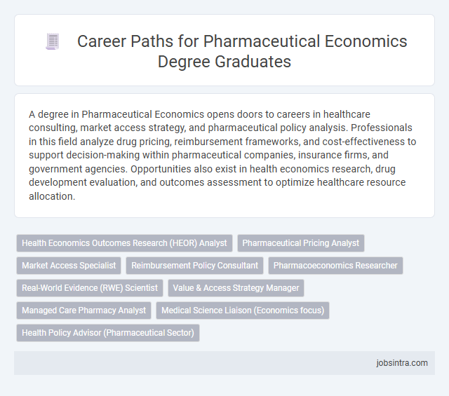 Career Paths for Pharmaceutical Economics Degree Graduates