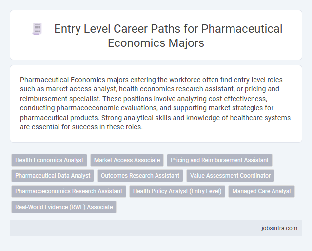 Entry Level Career Paths for Pharmaceutical Economics Majors