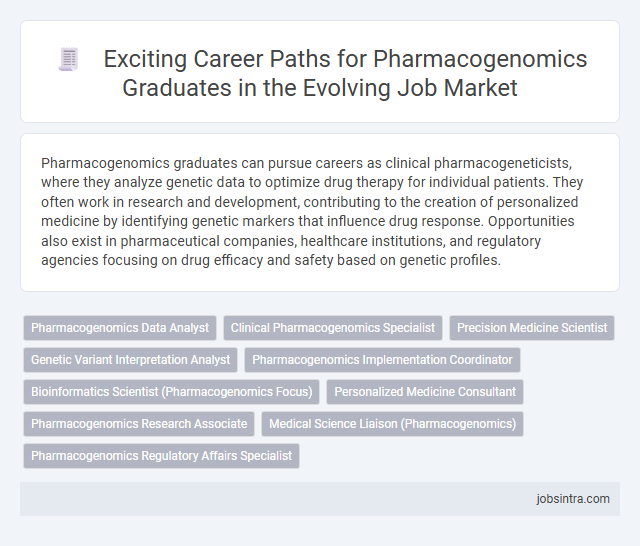 Exciting Career Paths for Pharmacogenomics Graduates in the Evolving Job Market