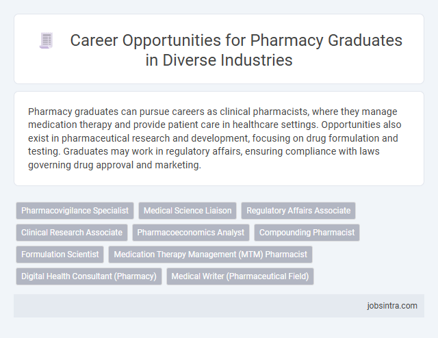 Career Opportunities for Pharmacy Graduates in Diverse Industries