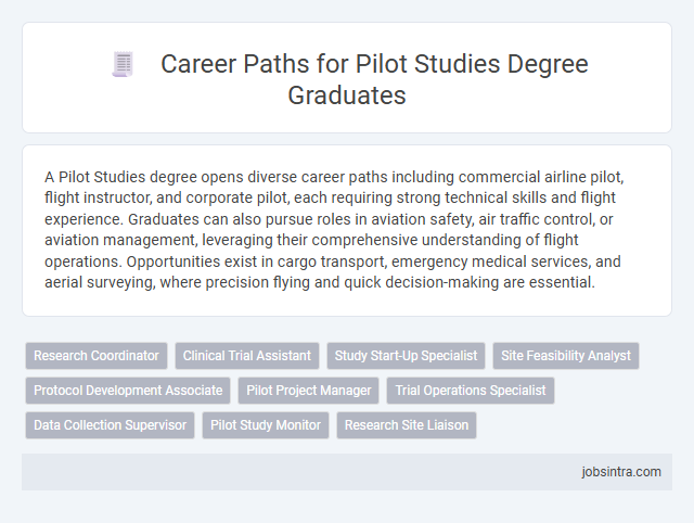 Career Paths for Pilot Studies Degree Graduates