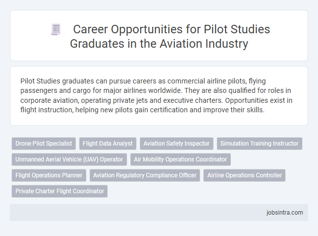 Career Opportunities for Pilot Studies Graduates in the Aviation Industry