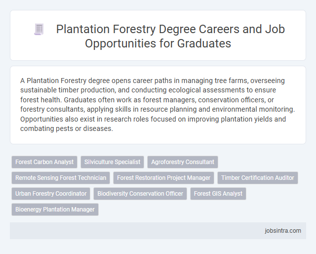 Plantation Forestry Degree Careers and Job Opportunities for Graduates