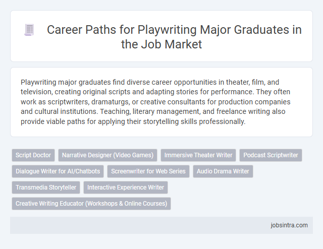 Career Paths for Playwriting Major Graduates in the Job Market