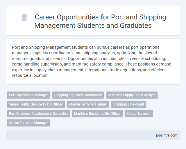 Career Opportunities for Port and Shipping Management Students and Graduates