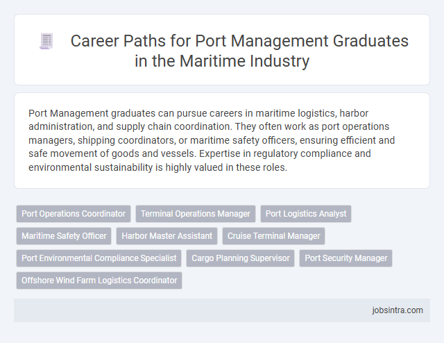 Career Paths for Port Management Graduates in the Maritime Industry