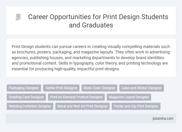Career Opportunities for Print Design Students and Graduates