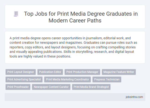 Top Jobs for Print Media Degree Graduates in Modern Career Paths