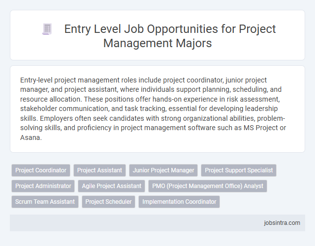 Entry Level Job Opportunities for Project Management Majors
