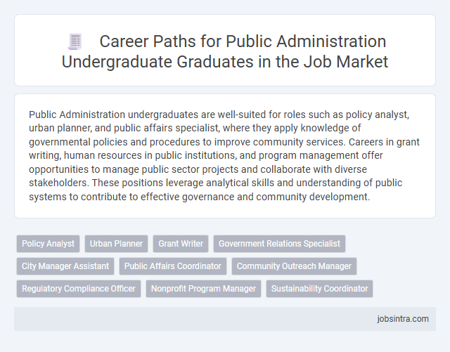 Career Paths for Public Administration Undergraduate Graduates in the Job Market