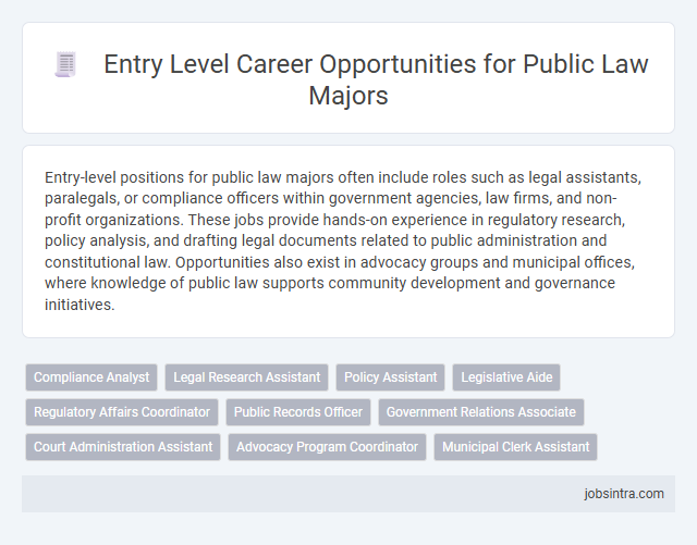Entry Level Career Opportunities for Public Law Majors