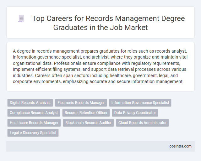 Top Careers for Records Management Degree Graduates in the Job Market