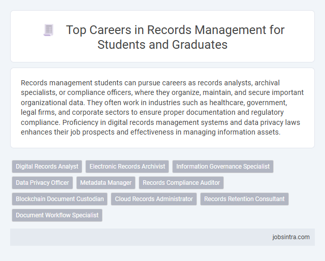 Top Careers in Records Management for Students and Graduates