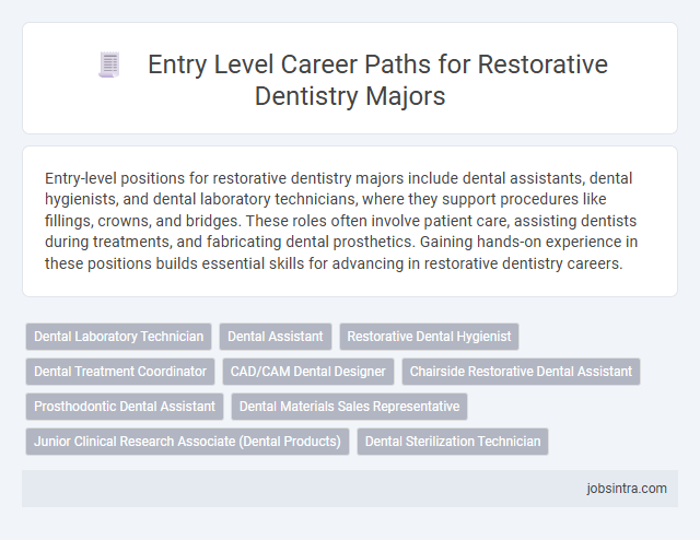 Entry Level Career Paths for Restorative Dentistry Majors