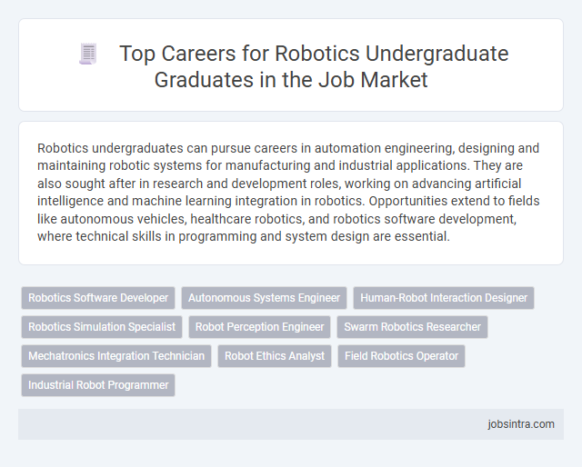 Top Careers for Robotics Undergraduate Graduates in the Job Market