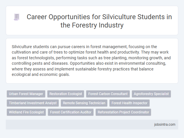 Career Opportunities for Silviculture Students in the Forestry Industry