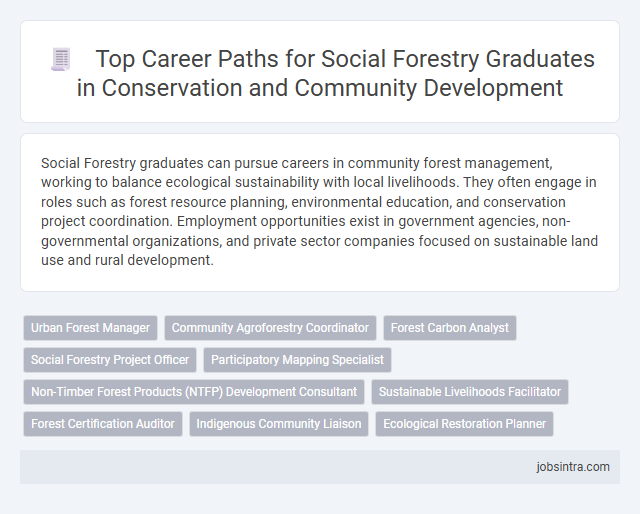 Top Career Paths for Social Forestry Graduates in Conservation and Community Development