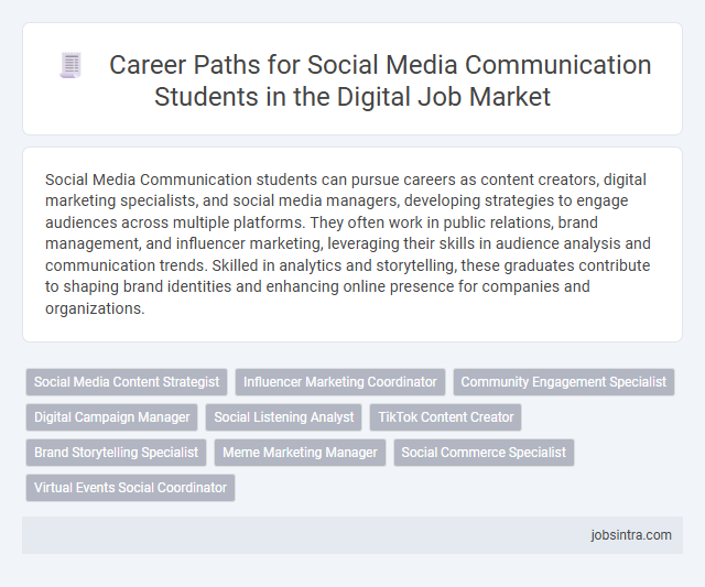 Career Paths for Social Media Communication Students in the Digital Job Market