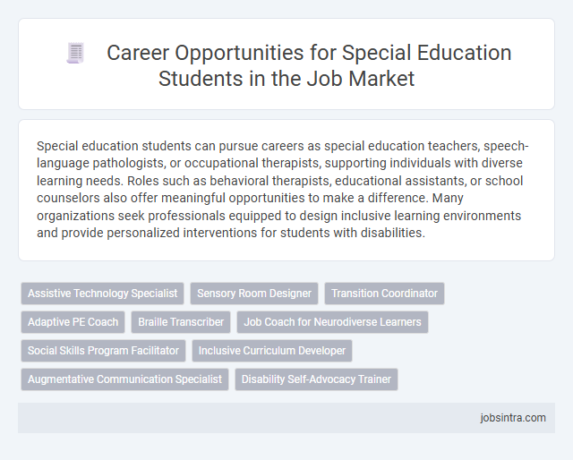 Career Opportunities for Special Education Students in the Job Market