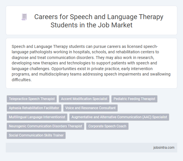 Careers for Speech and Language Therapy Students in the Job Market