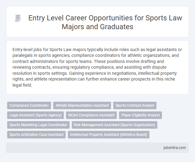 Entry Level Career Opportunities for Sports Law Majors and Graduates