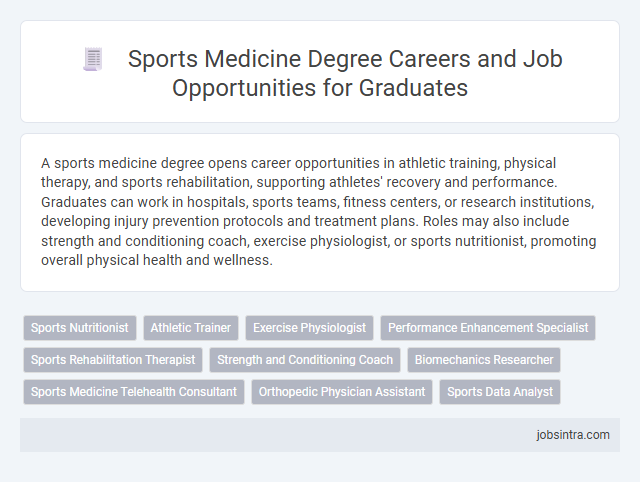 Sports Medicine Degree Careers and Job Opportunities for Graduates