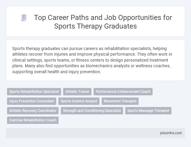 Top Career Paths and Job Opportunities for Sports Therapy Graduates