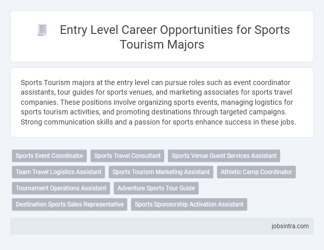Entry Level Career Opportunities for Sports Tourism Majors