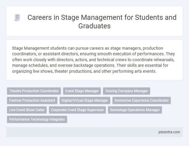 Careers in Stage Management for Students and Graduates