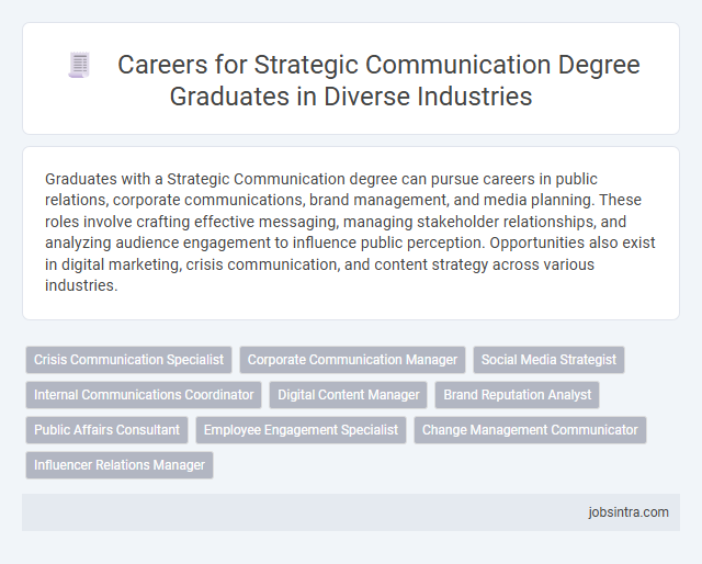 Careers for Strategic Communication Degree Graduates in Diverse Industries