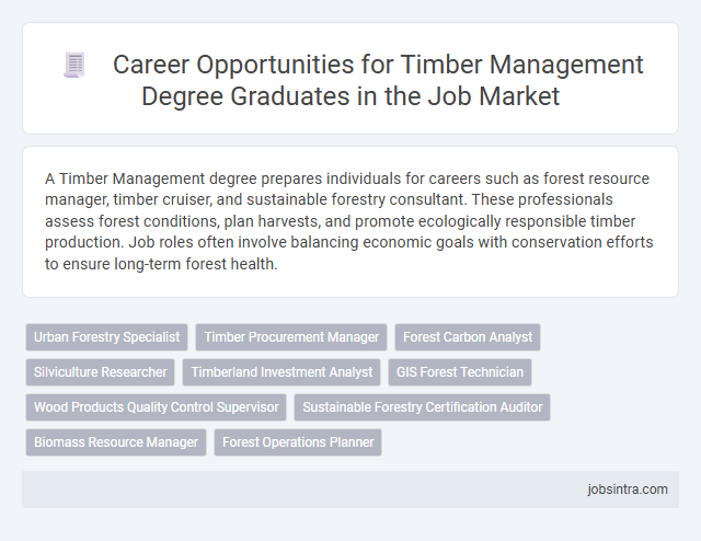 Career Opportunities for Timber Management Degree Graduates in the Job Market