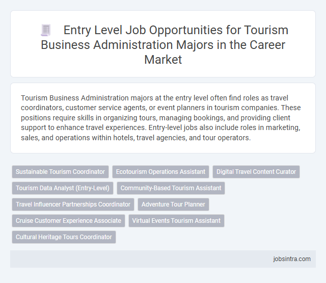 Entry Level Job Opportunities for Tourism Business Administration Majors in the Career Market