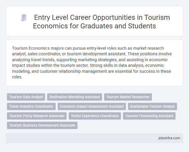 Entry Level Career Opportunities in Tourism Economics for Graduates and Students