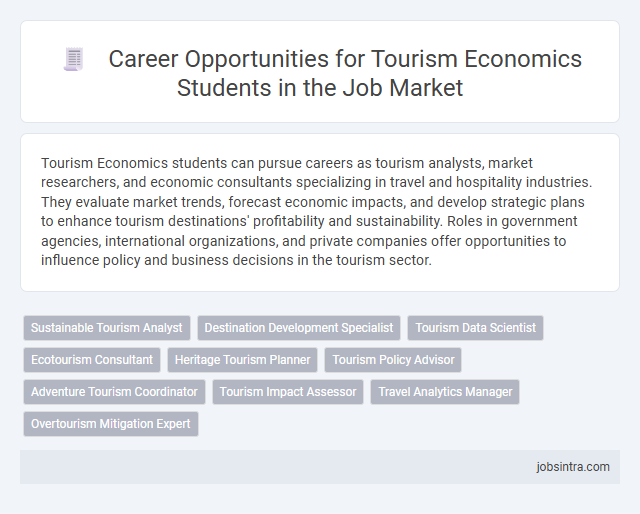 Career Opportunities for Tourism Economics Students in the Job Market