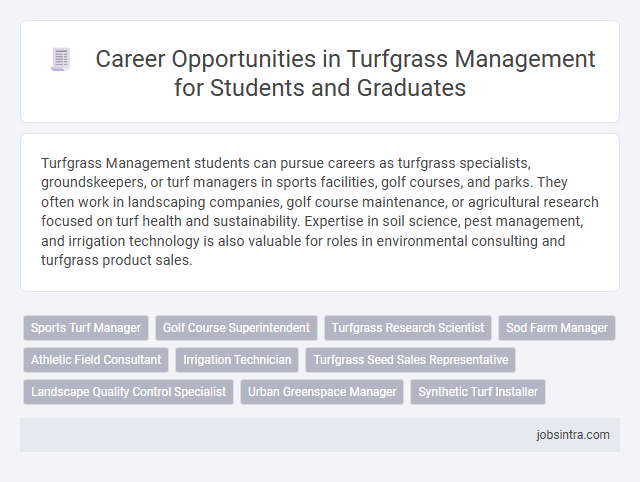 Career Opportunities in Turfgrass Management for Students and Graduates