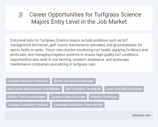 Career Opportunities for Turfgrass Science Majors Entry Level in the Job Market