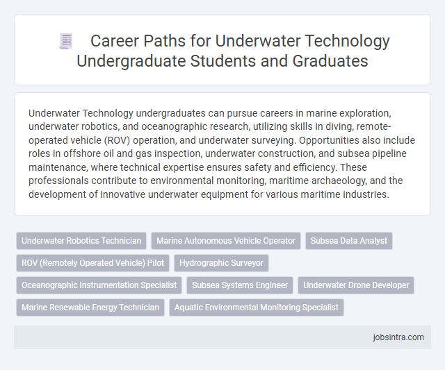 Career Paths for Underwater Technology Undergraduate Students and Graduates