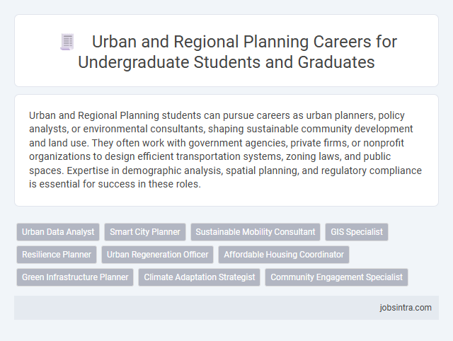 Urban and Regional Planning Careers for Undergraduate Students and Graduates