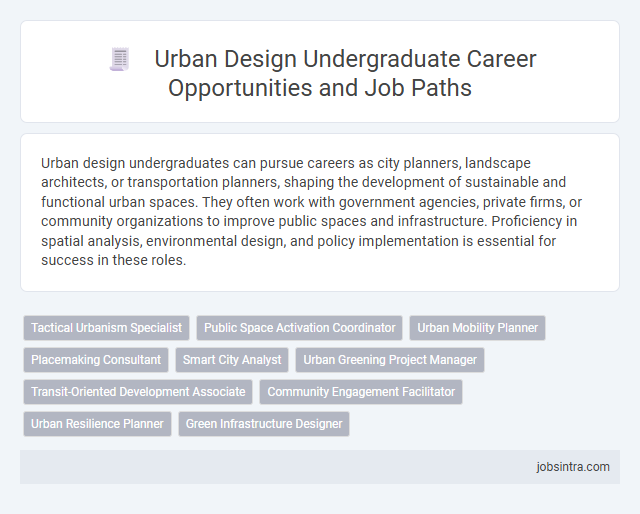Urban Design Undergraduate Career Opportunities and Job Paths
