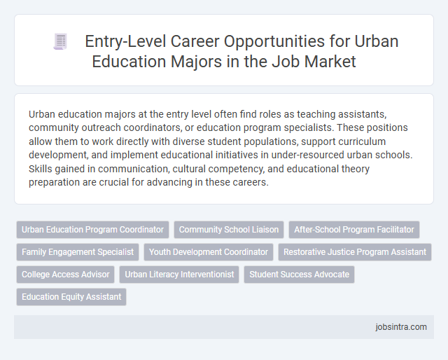 Entry-Level Career Opportunities for Urban Education Majors in the Job Market